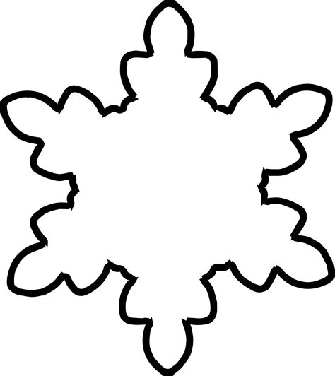 snowflake clipart|snowflake clip art black and white outline.